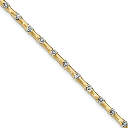 Primal Gold 14 Karat Two-tone Diamond Bracelet