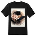 thumbnail image 2 of Plus Size Shirt for Women Black Tops for Women Short Sleeves Shirt for Women Opulent Romantic Hat1 T Shirt Crewneck Shirt for Women 4XL, 2 of 5