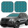 thumbnail image 6 of Kdxio Funny Cat Blue Print 2-Piece Sun Shade Front Windshield - Foldable Car Front Window Sunshades for Most Sedans SUV Truck, 6 of 6