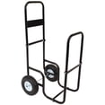 thumbnail image 1 of Sunnydaze Chariot à Bois Roulant en Acier pour Intérieur/extérieur avec Roues - Cordon de Visage 1/8 - Noir, 1 of 10