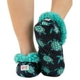 thumbnail image 4 of Women’s Fuzzy Slipper Socks with Grippers – Soft Microfiber Outer, Cozy Fleece Lined Indoor House Socks (Turtles, S/m), 4 of 6