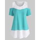thumbnail image 1 of Más el tamaño de hombro abierto del cordón de la blusa Insertar Rosegal Blusas Tallas Grandes, 1 of 5