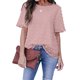 thumbnail image 1 of Puntoco - Blusa de manga corta con cuello redondo para mujer, blusa de gasa con lunares Puntoco Puntoco-5663, 1 of 7