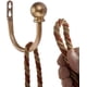 thumbnail image 4 of Juego de 2 sujetadores decorativos de metal para cortinas, sujetadores para cortinas de ventana montados en la pared para dormitorio, sala de estar, oficina con tornillos, color blanco Ormromra LT211-3, 4 of 7