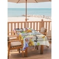 thumbnail image 2 of Outdoor Tablecloths with Umbrella Hole & Zipper, Spring Dog Tablecloth Rectangle 60x84 Inch, Retro Watercolor Botanical Floral Sunflower Waterproof Table Cloth, Patio/Pool/Picnic Table Covers, 2 of 8