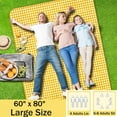 thumbnail image 5 of Large Picnic Blankets,Teencool Thick Waterproof Blanket Sandproof Beach Blanket,Outdoor Blanket for Travel Camping Mat 60"x80, 5 of 6