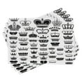 thumbnail image 1 of Ambesonne Queen Place Mats Set of 4, Various Crowns Imperial, Standard Size, Black and White, 1 of 6