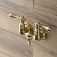 thumbnail image 2 of Kingston Brass AE31T7 Aqua Vintage 3-3/8 Inch Wall Mount Tub Faucet, Brushed Brass, 2 of 3