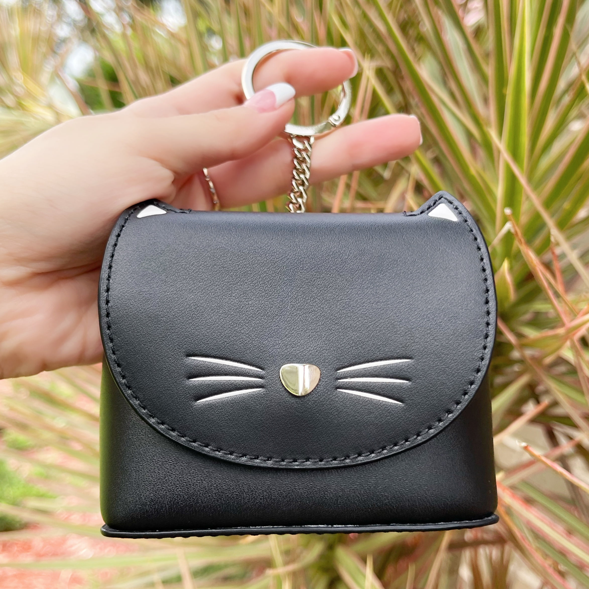 Kate Spade Black Cat Coin Purse Pouch Key Ring Fob Charm Novelty -  