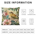 thumbnail image 5 of SHANXI  Throw Pillow Covers Vintage Floral Spring Bird Flower Square Pillowcase for Home Decor Sofa Car Bedroom Pillow case  18x18in, 5 of 5