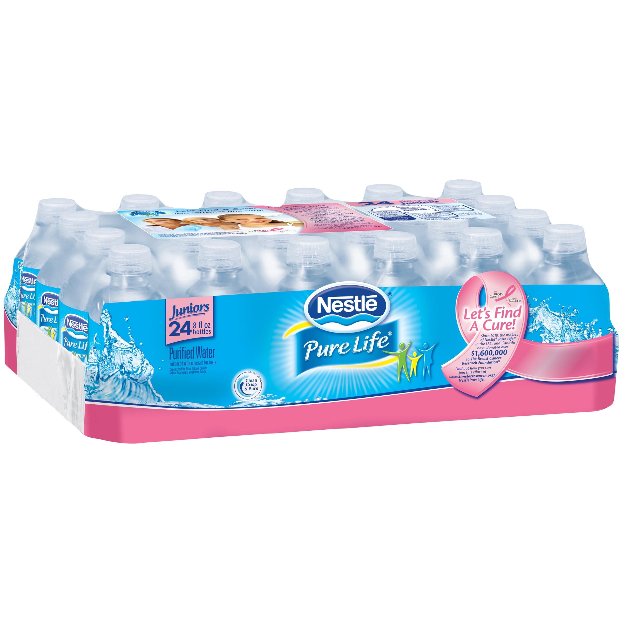 Pure Life Nestle Water, 24 Pack, Purified with Minerals, Junior