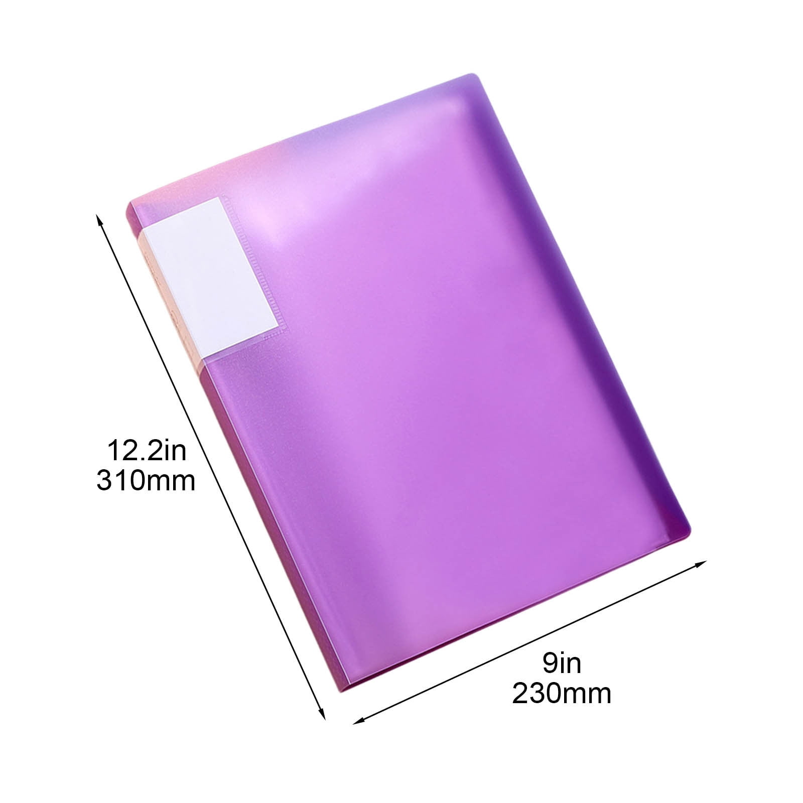HBBKVI 2 Pack File Folders, 20 Pages File Organizer, Brochure Loose-leaf Transparent Plastic Folder Home Office Utility