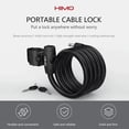 thumbnail image 2 of HIMO Portable Folding Steel Lock 150cm Steel Flex Cable with 2 Keys Safe and strong Lock Anti-Theft for Bicycle, 2 of 8