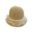 thumbnail image 5 of CoCopeanut fashion Summer New Handmade Crochet Beach Hat Korean Short-brimmed Bucket Hat Women Fisherman Hat Girls Fashion Hollow Panama, 5 of 6