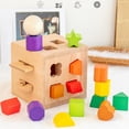 thumbnail image 1 of Juguetes educativos para niños en edad preescolar con selector de formas de madera para 1 2 3 años perfke Rompecabezas de clasificación de formas, 1 of 9
