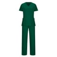 thumbnail image 6 of BADHUB Scrubs for Women Set Stretch V-Neck Scrub Top & Jogger Pant Solid Color Nurse Uniform Scrub Sets for Women with Pockets, 6 of 6
