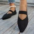 thumbnail image 6 of Hinvhai Women’s Ballet Flat Flats Shoes Comfortable Mesh Pointed Toe Flat Bottom Shallow Mouth Slip on Dress Shoes Black 5.5(36), 6 of 8