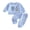 Blue, variant on RUINIXCW Toddler Baby Boy Fall Outfit Church Letter Sweatshirt Plaid Pants 2Pcs Set
