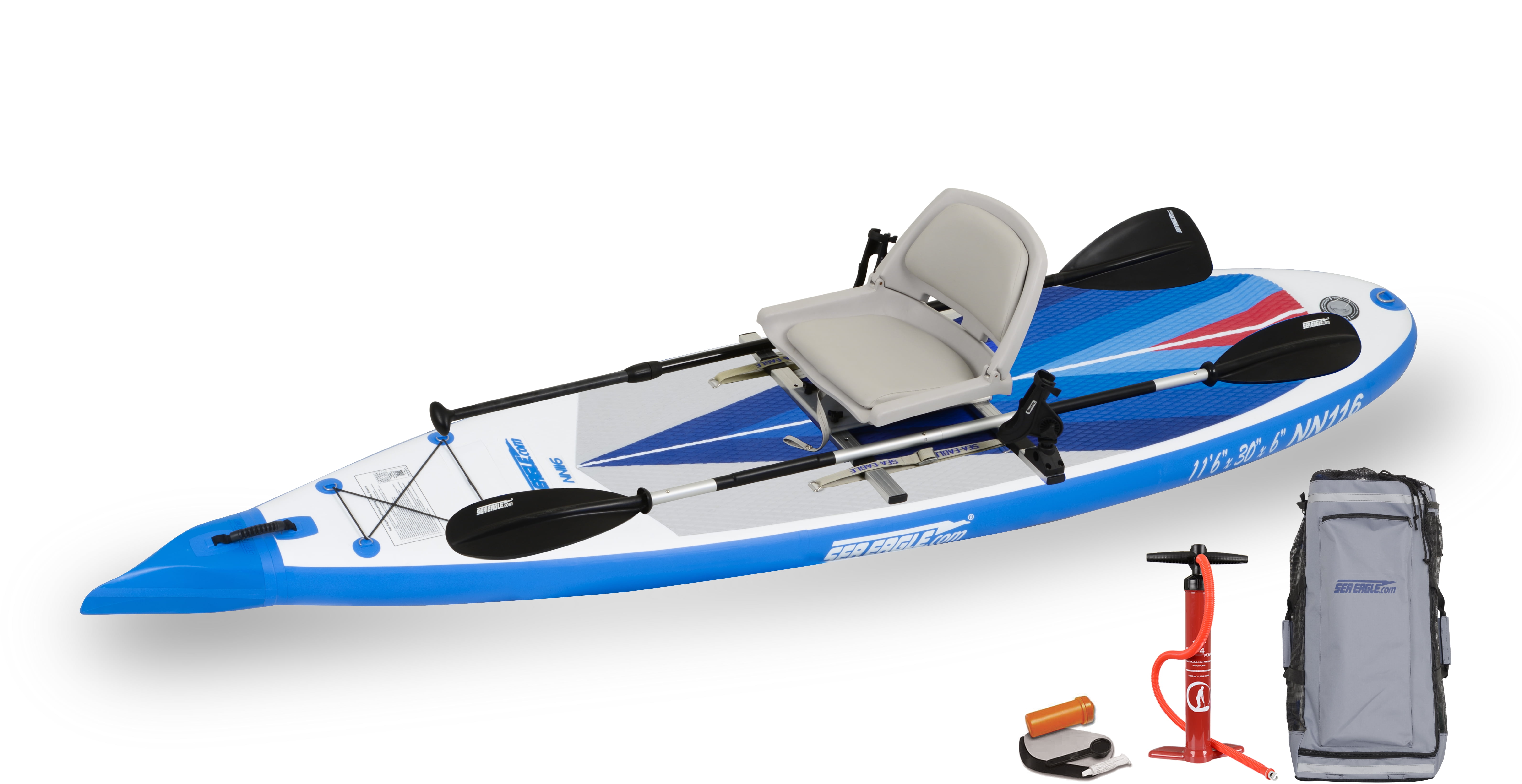 Sea Eagle NN116 NeedleNose Inflatable SUP Swivel Seat Fishing Rig
