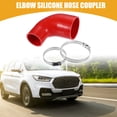 thumbnail image 2 of Unique Bargains 1 Pc 51mm 2" ID 76mm 2.99" ID Universal 90 Degree Elbow Silicone Hose Coupler Red, 2 of 6