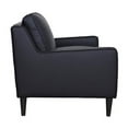 thumbnail image 4 of Hawthorne Collections Lazio High Quality Leather Loveseat - Black, 4 of 7