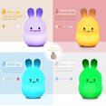 thumbnail image 4 of Big Rabbit Night Light Child Bedroom Lamp Night Light Baby Night Light Child Lamp LED Night Light 9 Colors Baby Night Light USB Silicone Night Light A, 4 of 4