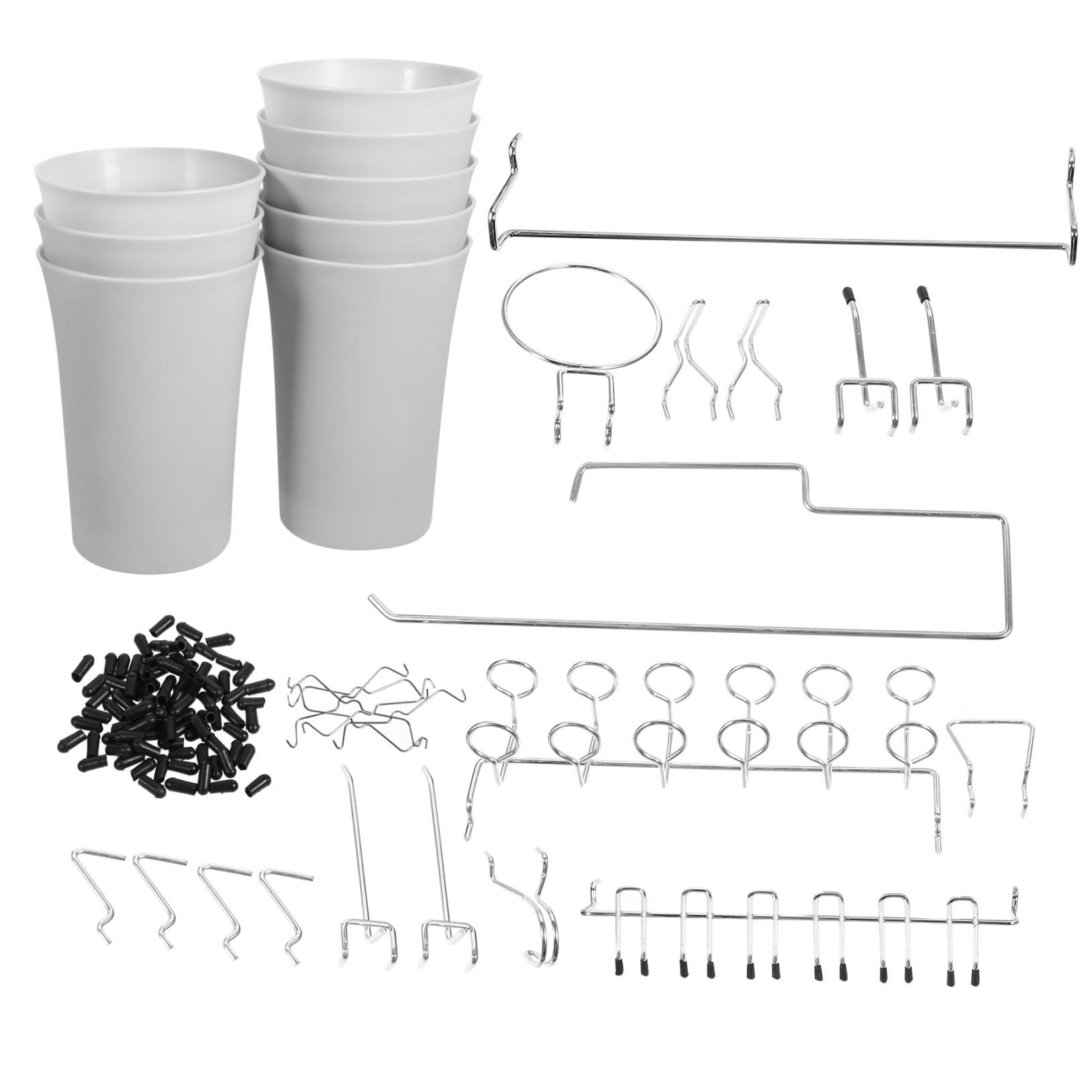 Raindrops  Craft Room Organizers and Storage Pegboard Accessories Hooks Silver