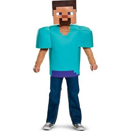 Minecraft Steve Classic Costume for Children, Size 7-8