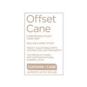 Equate Offset Aluminum Cane, Bronze