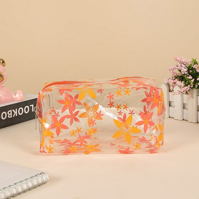 EGNMCR Pencil Case, Pencil Pouch Boîte à Crayons Transparent Pencil Case Ins Mignon Visage Haut Fille Cœur Grande Capacité Pencil Case Transparent Grande Capacité Pencil Pouch
