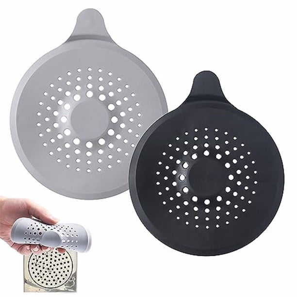 Protector de drenaje Injueey 2 piezas de silicona gris y negro