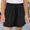 Black, variant on YYV Solid Drawstring Ribbon Elastic Waist Sports Shorts For Boys Girls 3-13 Years Old, Soft Faux Linen Pocket Casual Bottoms For Summer School And Weekend Daily Outfits Khaki 11-12 Years