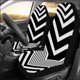 thumbnail image 2 of Juego de 2 fundas para asientos de coche ABPHQTO textura geométrica Zig Zag regular universal, 2 of 3
