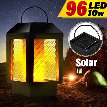 Outdoor Solar Light 96 Led Garden Flame Flickering Lamp Landscape