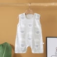 thumbnail image 2 of kpoplk Newborn Baby Boy Girls Clothes Summer Outfits Infant Short Sleeve Romper Jumpsuit Bodysuit Cute Newborn Clothes Size 18-24 Months,Light Gray, 2 of 4