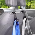 thumbnail image 3 of Armor All Headrest Hooks for Cars, 2-Pack of Grocery Bag and Purse Hangers for Vehicles, Universal Fit, 2 Ultra Heavy-Duty Bag Holders, Includes Bottle Holder Clips, Car Organizer Essentials, 3 of 5