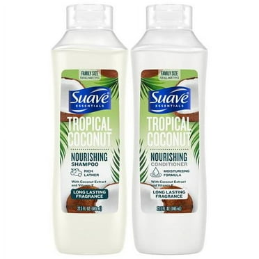 Suave Shampoo & Conditioner Set, Tropical Coconut – Everyday Nourishing Formulas With Coconut Extract & Vitamin E, 22.5 Oz Ea (2 Piece Set) Packaging May Vary