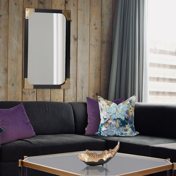 Tyler Dillon Natural Wood Side Framed Rectangular Full Length Mirror - 72"H x 24"W