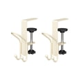 thumbnail image 2 of Clamp-On Desk Hook for Backpack, No-Drill Stainless Steel Bag Hanger with Strong Load-Bearing, for Office, Classroom & Dorm 2Pc Complexion2, 2 of 8