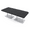 Asian Night w/Silver Base no Electric, variant on 8 Person Duo Shaped Conference Table 8x4 Metal Base Electric Module