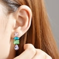 thumbnail image 1 of 1 Pair Shining Piercing Beautiful Stud Earrings Water Drop Shape Rhinestone Women Earrings Wedding Jewelry, 1 of 7