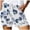 Blue, variant on Women's High Waisted Baggy Shorts Plus Size Printing Summer Beach Drawstring Loose Cute Vacation Trendy Clothes Baggy Dressy Casual Womens Jorts with Pockets S-5XL