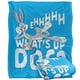 thumbnail image 1 of Looney Tunes Whats Up Doc Bugs Bunny Blanket One Size Multicolo Multicoloured One Size, 1 of 1