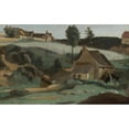 thumbnail image 3 of Jean-Baptiste-Camille Corot 24x16 Black Modern Framed Museum Art Print Titled - Morvan, Little Mill, 3 of 5