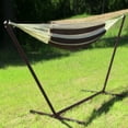 thumbnail image 3 of Sunnydaze 2-Person Cotton/Nylon Mayan Family Hammock with Stand, 400 lb Capacity - Black/Natural, 3 of 6