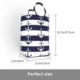 thumbnail image 3 of Bingfone Anchors Laundry Hamper,Large Canvas Fabric Lightweight Storage Basket Toy Organizer Dirty Clothes Collapsible, 3 of 6