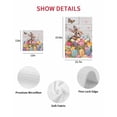thumbnail image 7 of Easter Bunny Kitchen Dish Towels for Drying Dishes Set of 3, Colorful Eggs Spring Tulips Flower Grey Wooden Waffle Weave Microfiber Hand Tea Bathroom Towels Quick Dry & Absorbent Towel 15.7x23.6, 7 of 7