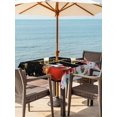 thumbnail image 2 of Outdoor Tablecloth with Umbrella Hole and Zipper, Black Christmas Square Table Cloth 60x60 Inch Waterproof Tablecloth, Santa Snowman Xmas Gifts Snowflake Winter Picnic Table Cover for Patio Camping, 2 of 7