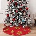 thumbnail image 5 of Sikiie Gingerbread Man 30-48 inches {designName} Print Christmas Tree Skirt Snowman Xmas Tree Skirt with Edge Christmas Decorations for Holiday Party-36", 5 of 7
