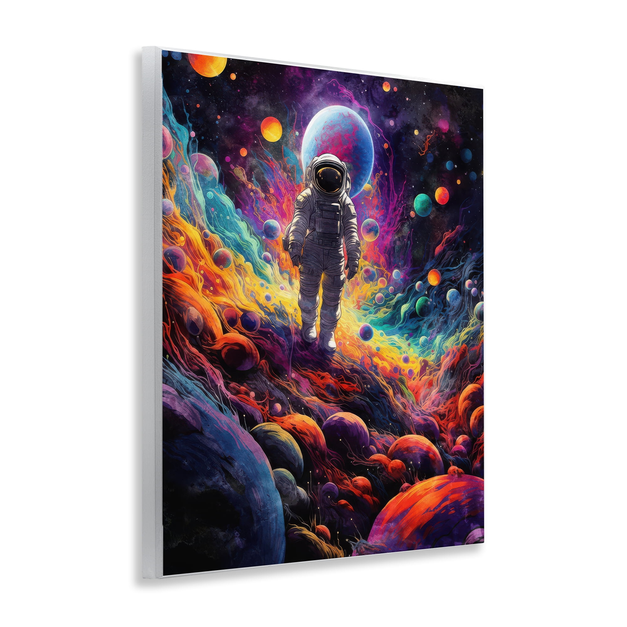 Stupell Industries Stepping on Space Terrain Astrology & Stars Painting Unframed Art Print Wall Art, 11 x 14